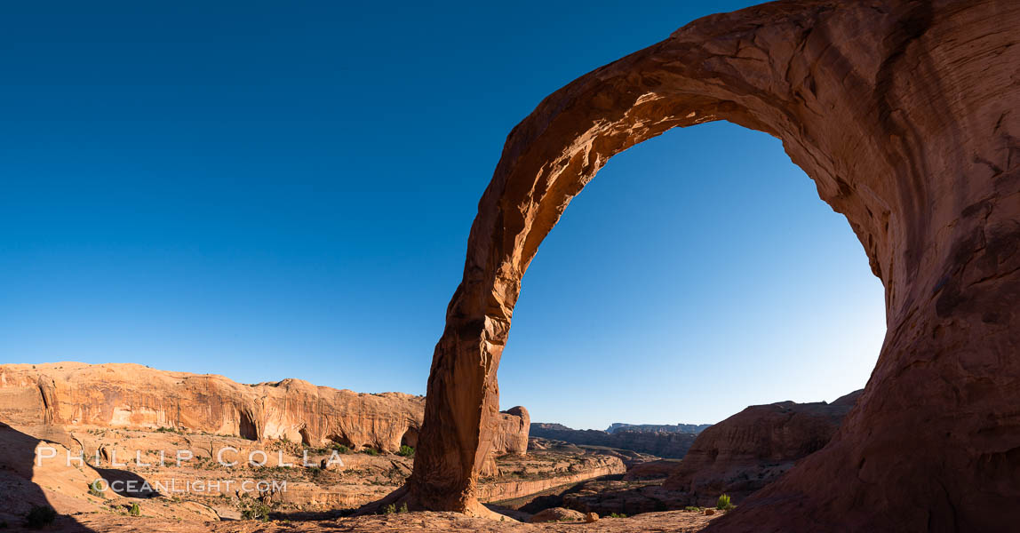 Panorama of Corona Arch, Moab, Utah. USA, natural history stock photograph, photo id 29240