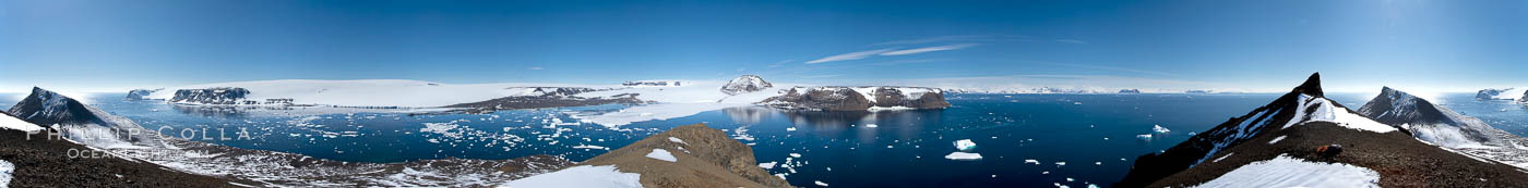 Panorama of Devil Island in Antarctica. Antarctic Peninsula, natural history stock photograph, photo id 26303