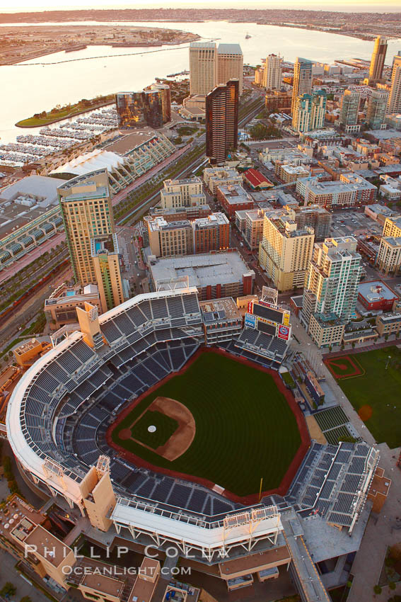 Downtown San Diego and Petco Park, viewed from the southeast