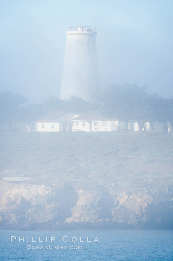 Piedras Blancas lighthouse. Completed in 1875, the 115-foot-tall Piedras Blancas lighthouse is one of the few tall-style lighthouses on the West Coast of the United States. Piedras Blancas, named for a group of three white rocks just offshore, is north of San Simeon, California very close to Hearst Castle