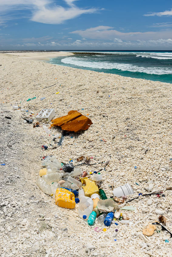 Plastic Trash and Debris, Clipperton Island. France, natural history stock photograph, photo id 33098