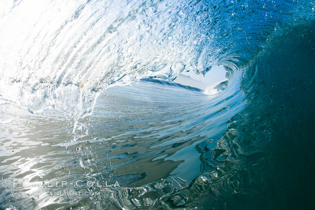 Breaking wave, early morning surf, Ponto, Carlsbad, California