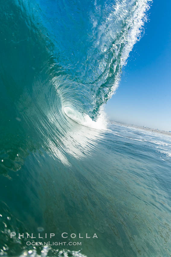 Breaking wave, early morning surf. Ponto, Carlsbad, California, USA, natural history stock photograph, photo id 19405