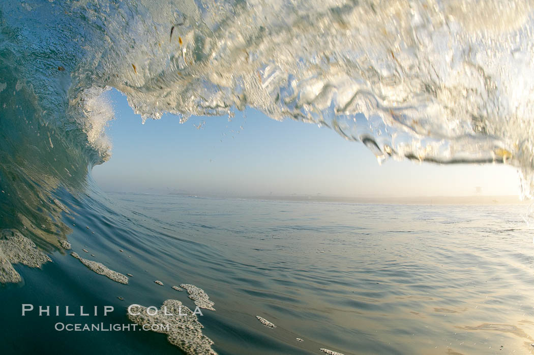 Breaking wave, early morning surf. Ponto, Carlsbad, California, USA, natural history stock photograph, photo id 19417