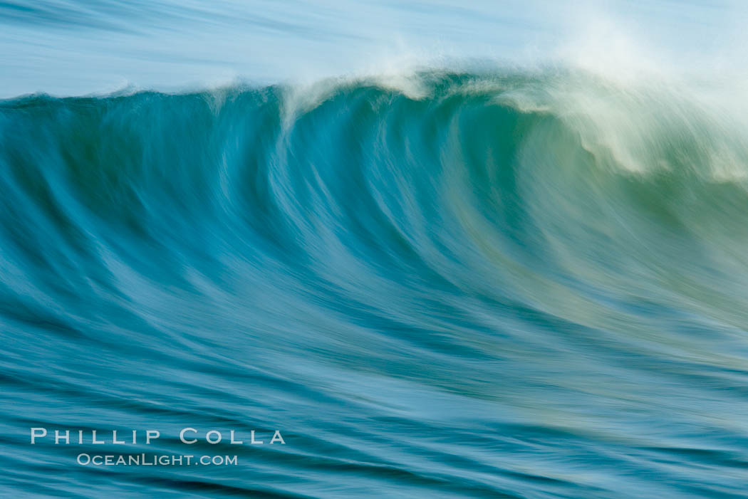Breaking wave, fast motion and blur. Ponto, South Carlsbad, California. USA, natural history stock photograph, photo id 14439