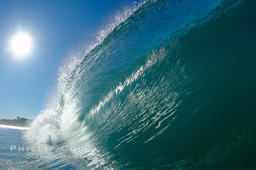 Breaking wave, Ponto, South Carlsbad. California, USA, natural history stock photograph, photo id 17679