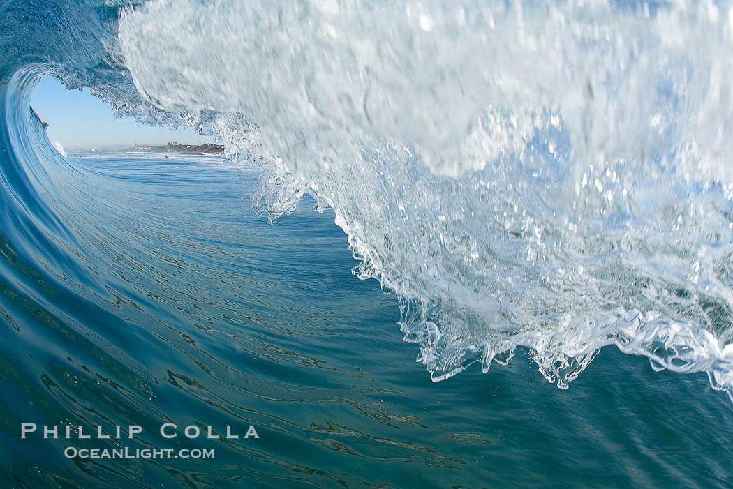 Breaking wave, Ponto, South Carlsbad., natural history stock photograph, photo id 17685