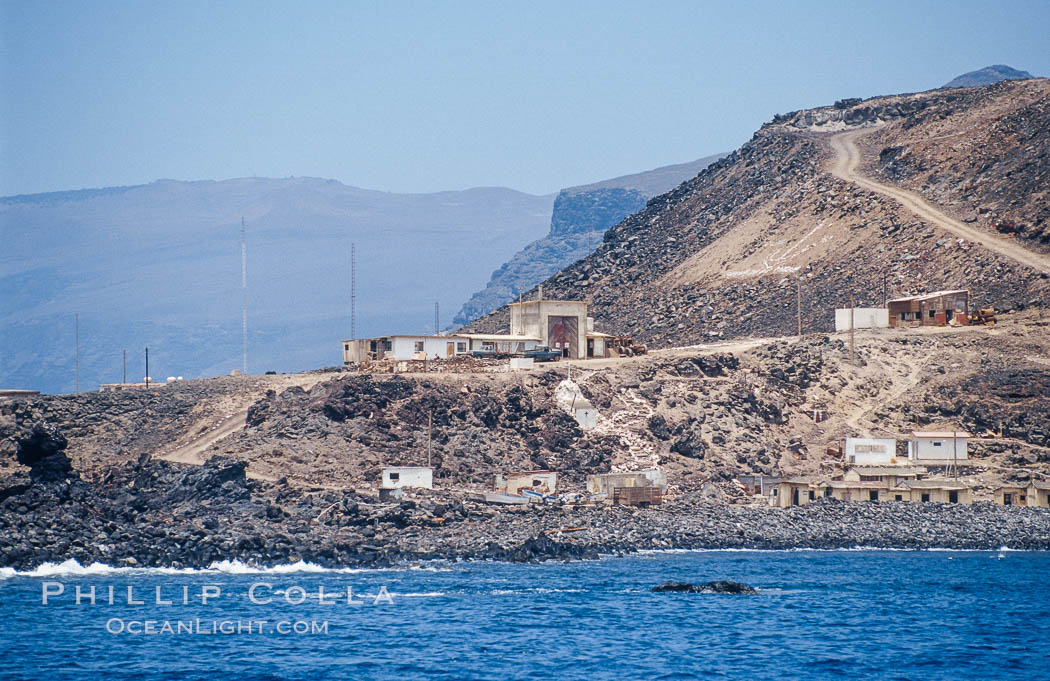 Fishing village, south end of Guadalupe Island. Guadalupe Island (Isla Guadalupe), Baja California, Mexico, natural history stock photograph, photo id 06163