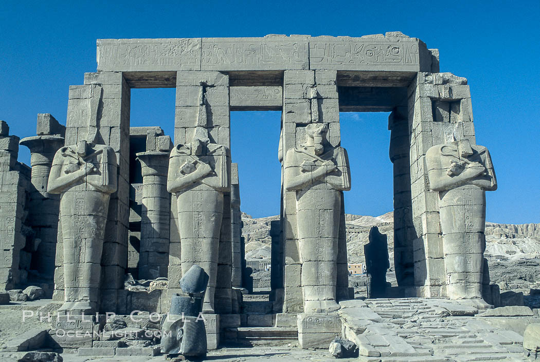 Ramesseum. Luxor, Egypt, natural history stock photograph, photo id 02586