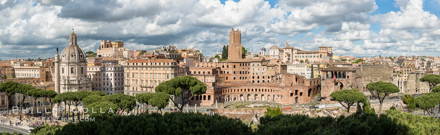 Roman Forum builds, along Via dei Fori Imperiali, Rome. Italy, natural history stock photograph, photo id 35595