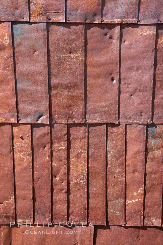 Rusted old metal siding, Kelley Building on Green Street. Bodie State Historical Park, California, USA, natural history stock photograph, photo id 23170