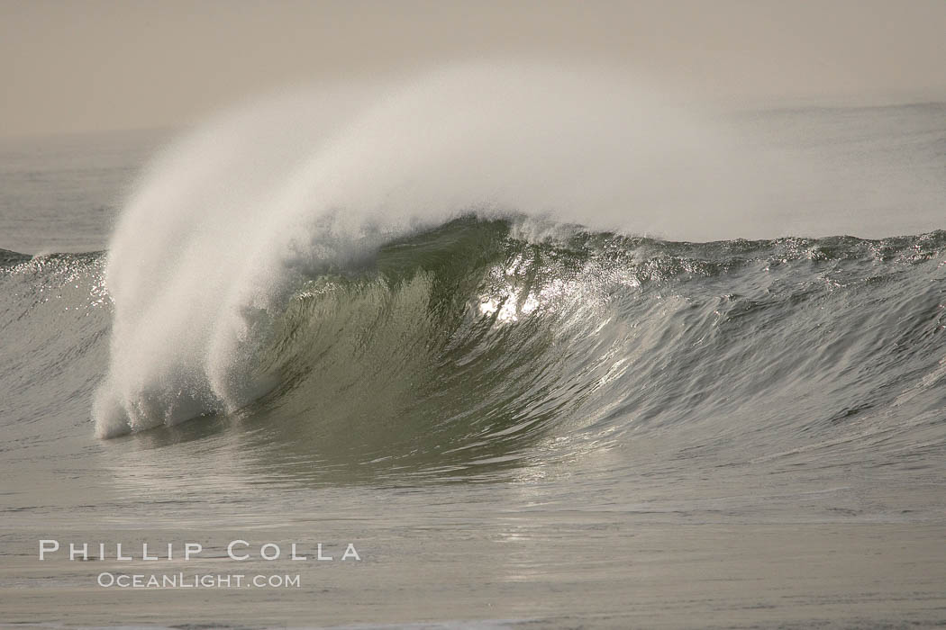 Salt Creek surf, pretty big day, winter, morning. Laguna Niguel, California, USA, natural history stock photograph, photo id 14855