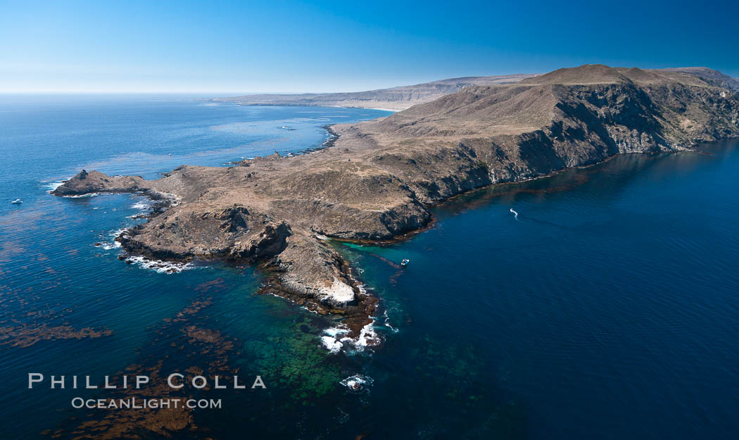 San Clemente Island Pyramid Head, the distinctive pyramid shaped southern end of the island. California, USA, natural history stock photograph, photo id 26002