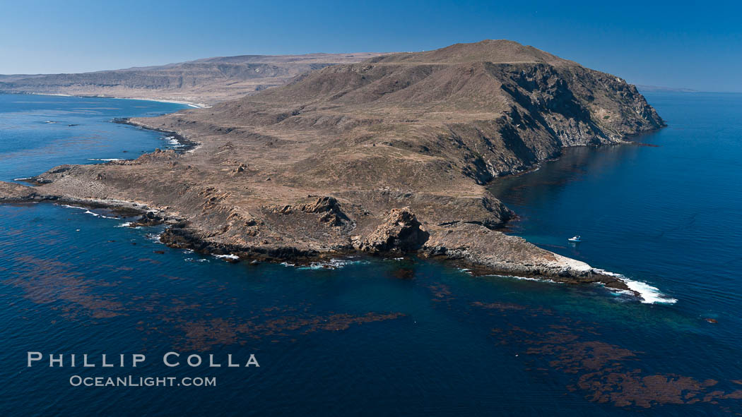 San Clemente Island Pyramid Head, the distinctive pyramid shaped southern end of the island. California, USA, natural history stock photograph, photo id 26007