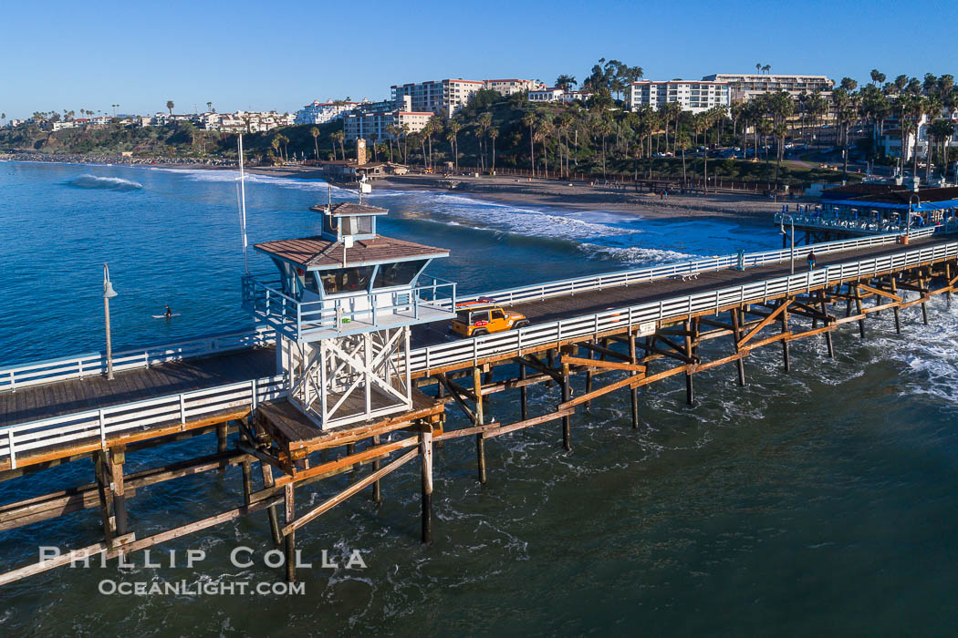 San Clemente Pier, aerial photo. California, USA, natural history stock photograph, photo id 38242