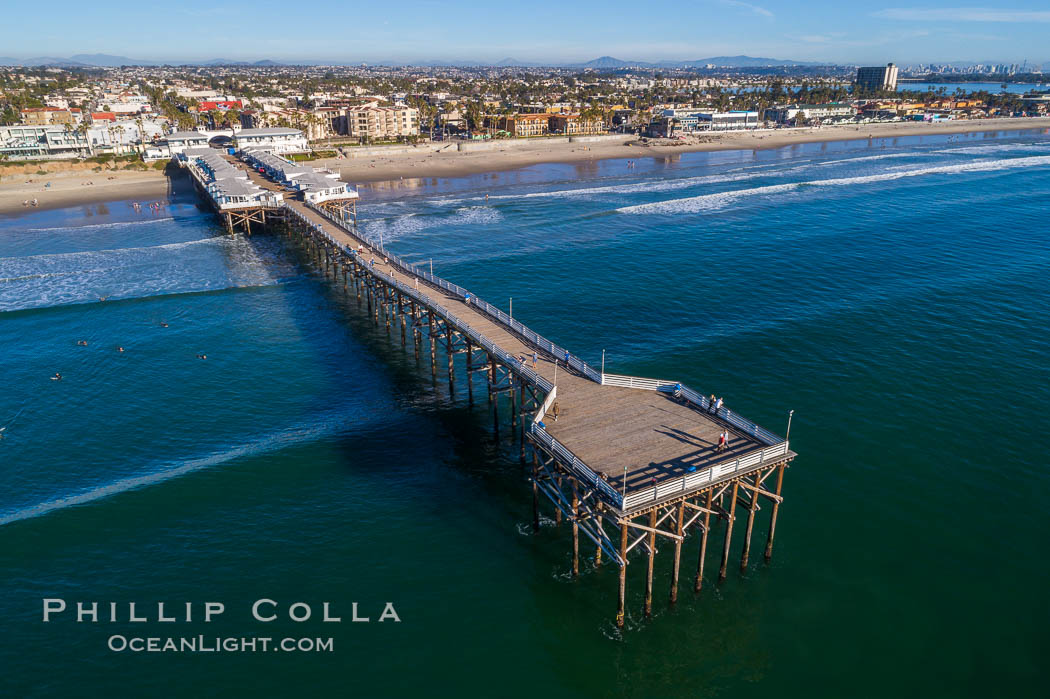 San Clemente Pier, aerial photo. California, USA, natural history stock photograph, photo id 38112