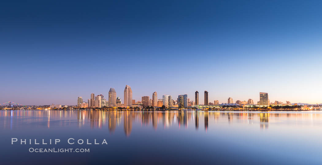 San Diego City Skyline at Sunrise. California, USA, natural history stock photograph, photo id 28382
