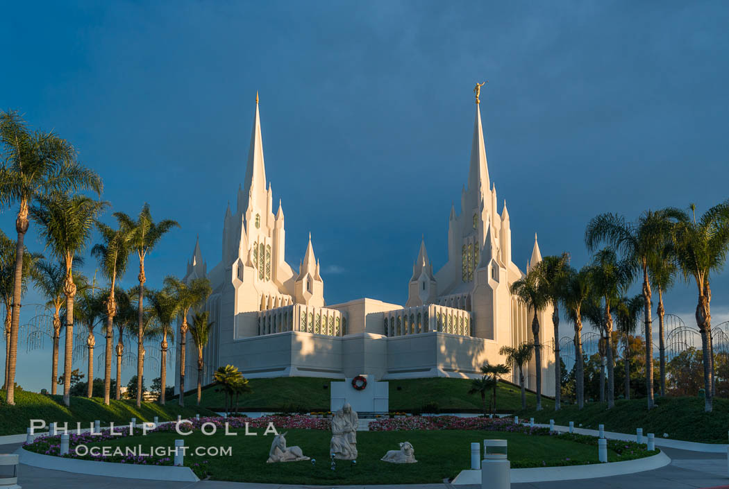 San Diego Mormon Temple, University City, San Diego. La Jolla, California, USA, natural history stock photograph, photo id 28833