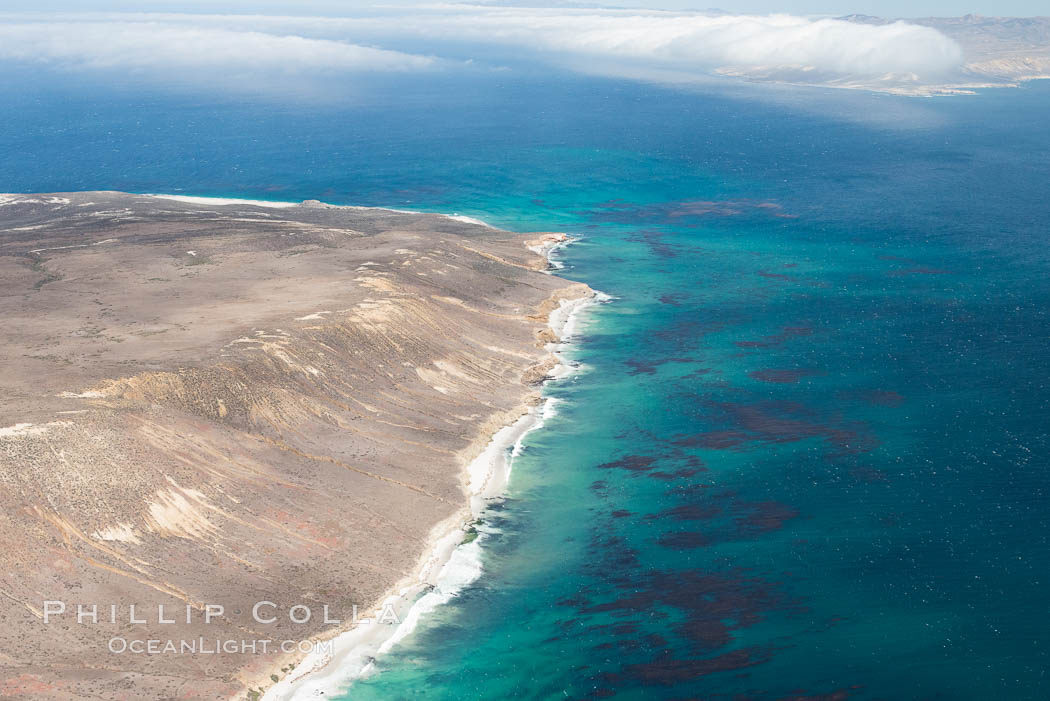 San Miguel Island west end, aerial photograph. California, USA, natural history stock photograph, photo id 29374