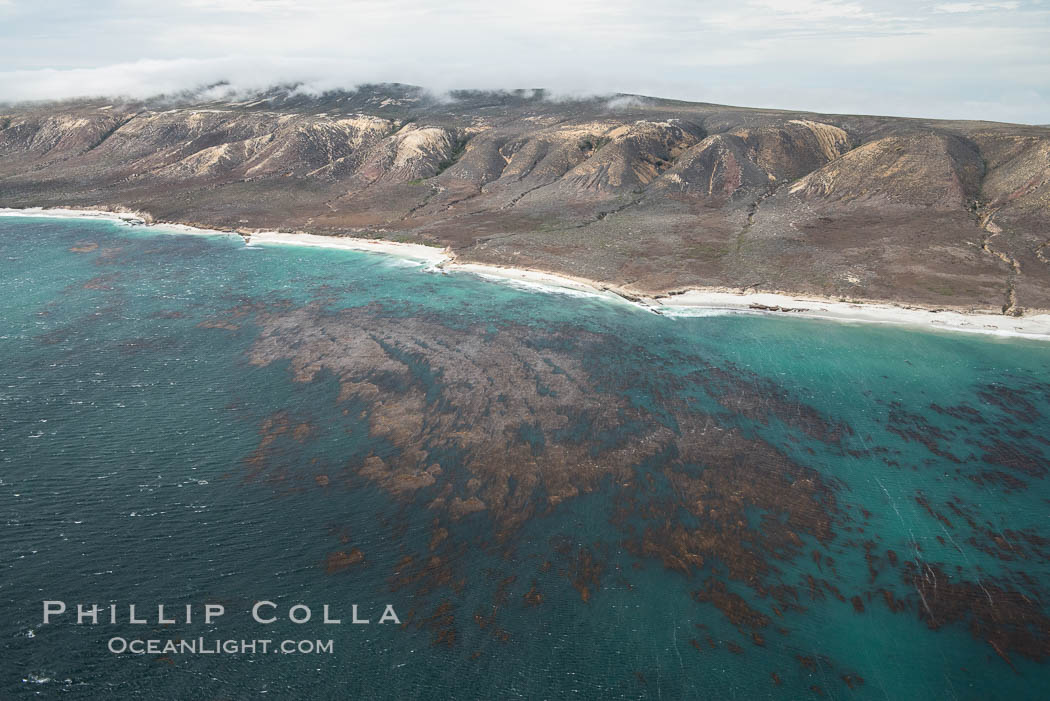 San Miguel Island, aerial photograph. California, USA, natural history stock photograph, photo id 29376