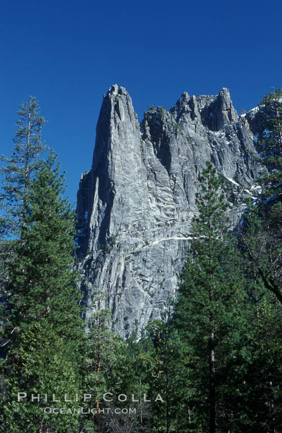 Sentinel Rock, Yosemite Valley. Yosemite National Park, California, USA, natural history stock photograph, photo id 07041