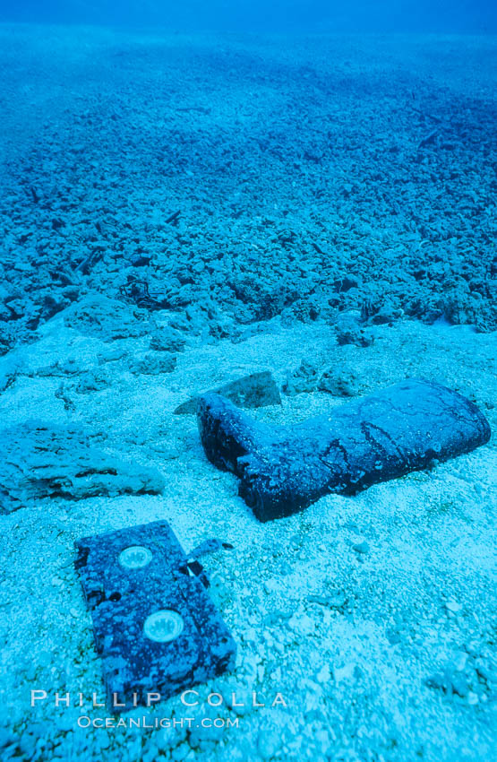 Debris from wreck of F/V Jin Shiang Fa. Rose Atoll National Wildlife Sanctuary, American Samoa, USA, natural history stock photograph, photo id 00803