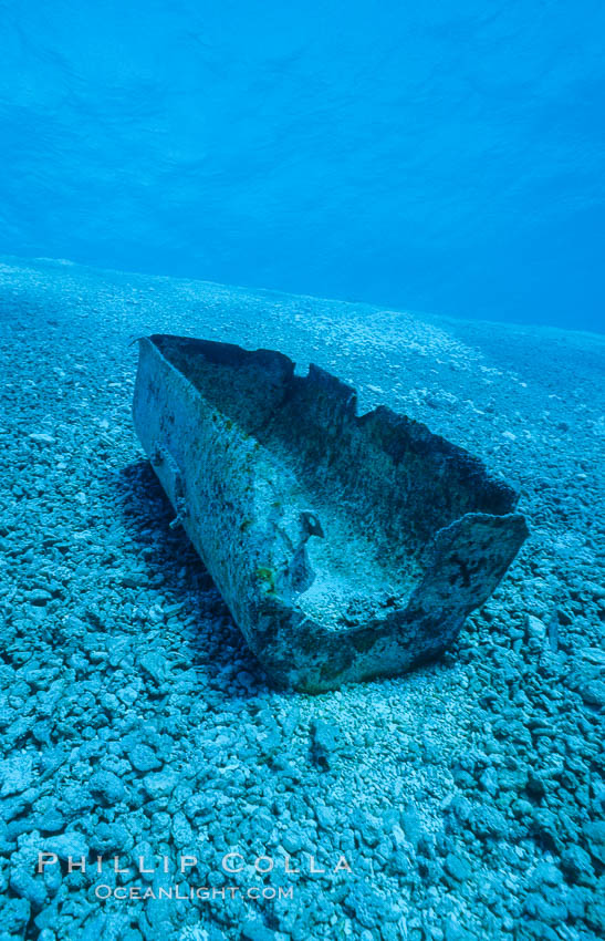 Debris from wreck of F/V Jin Shiang Fa, lagoon talus slope, Rose Atoll National Wildlife Sanctuary