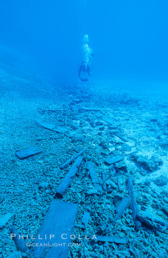 Debris from wreck of F/V Jin Shiang Fa. Rose Atoll National Wildlife Sanctuary, American Samoa, USA, natural history stock photograph, photo id 00793