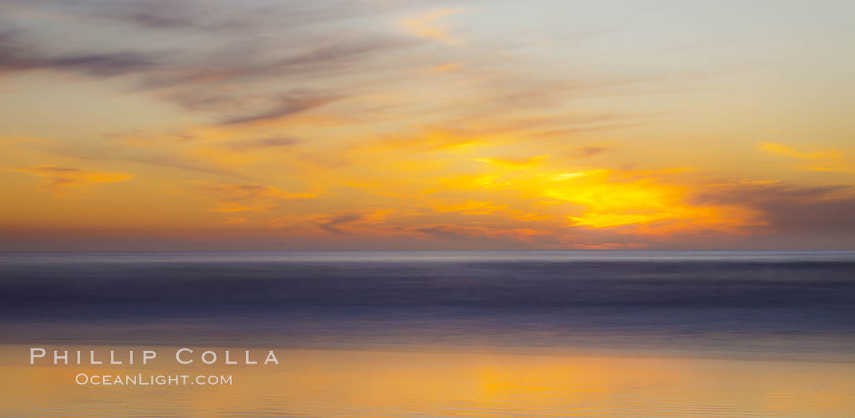 Leucadia sunset, beautiful clouds and soft colors, Carlsbad, California