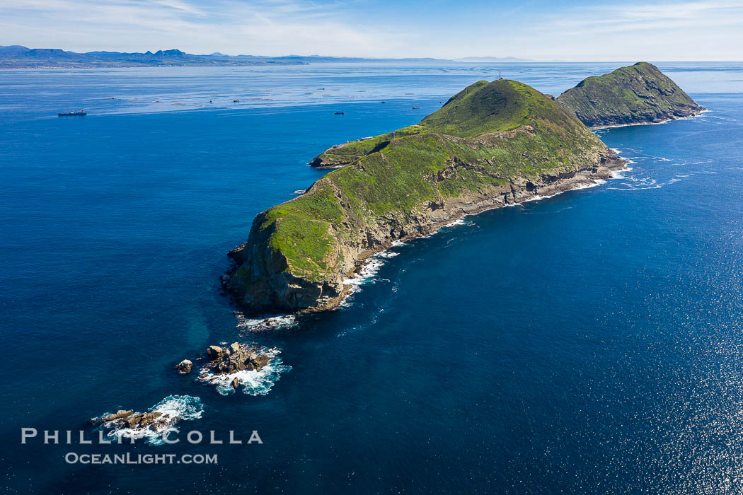 South Coronado Island, aerial photo., natural history stock photograph, photo id 35092