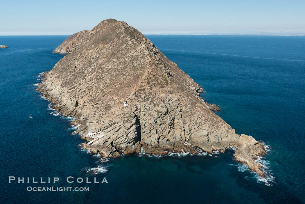 South Coronado Island, Mexico, southern point looking north, aerial photograph., natural history stock photograph, photo id 29062