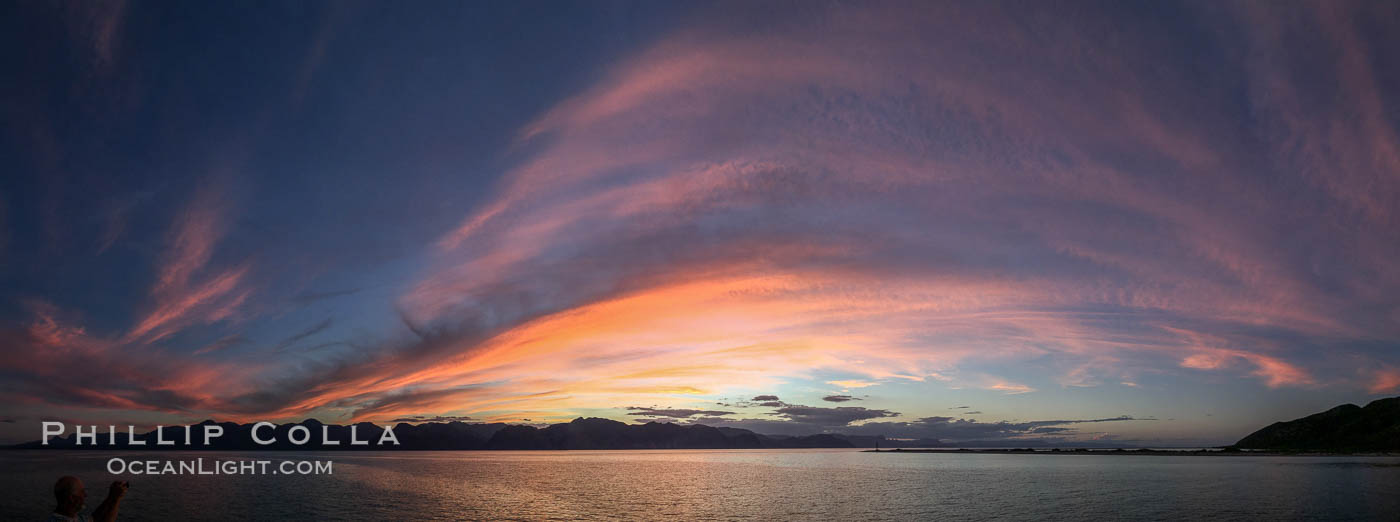 Spectacular Sunset, Panorama, Sea of Cortez, Baja California, Mexico., natural history stock photograph, photo id 31287