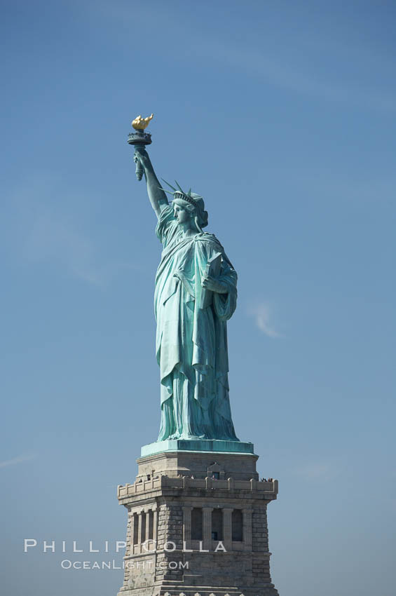The Statue of Liberty, New York Harbor. Statue of Liberty National Monument, New York City, USA, natural history stock photograph, photo id 11080