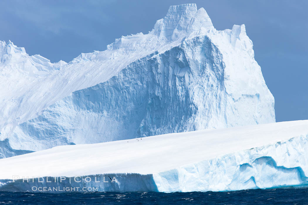 Iceberg detail, at sea among the South Orkney Islands, Coronation Island, Southern Ocean