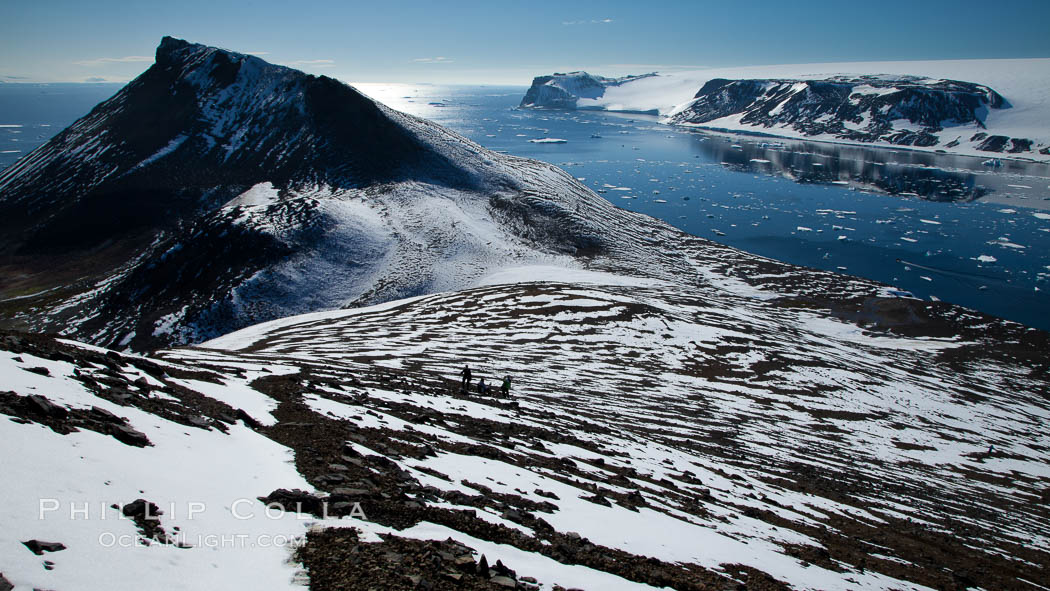Summit of Devil Island, with Vega Island in the distance. Antarctic Peninsula, Antarctica, natural history stock photograph, photo id 24880