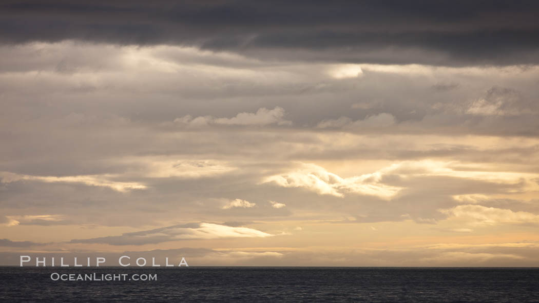 Sunrise in the South Shetland Islands, near Deception Island