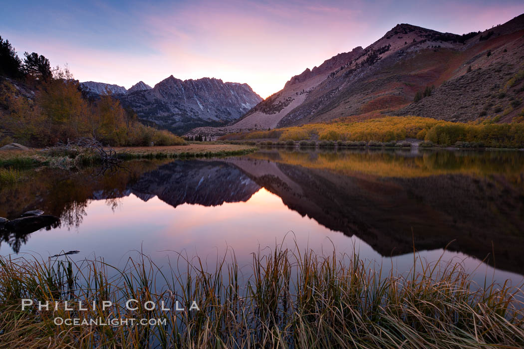 Sunset on North Lake in the eastern Sierra Nevada, autumn. Bishop Creek Canyon Sierra Nevada Mountains, California, USA, natural history stock photograph, photo id 26054