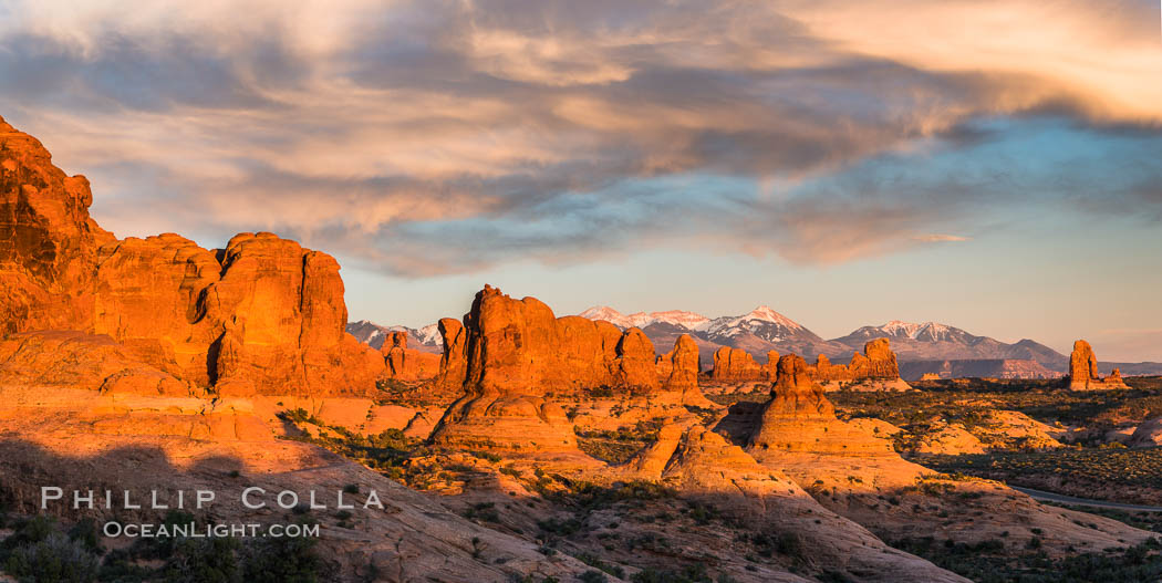 Sunset over Garden of the Gods, Arches National Park