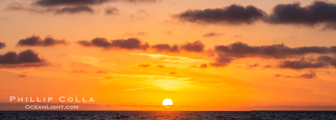 Sunset over the Pacific Ocean. San Clemente Island, California, USA, natural history stock photograph, photo id 38511