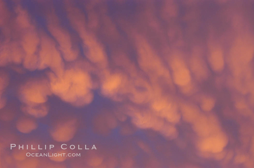 Cloud formations at sunset