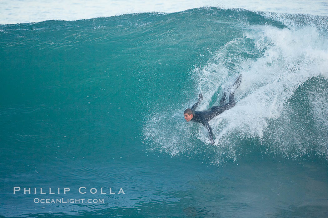 Boomer Beach, bodysurfing, La Jolla, California