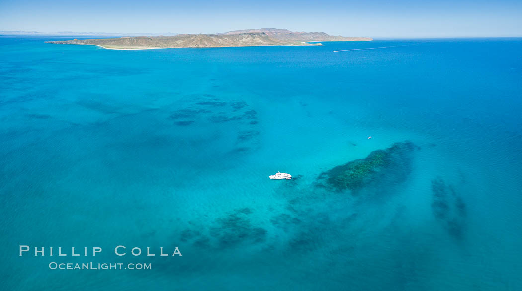 Suwanee Reef, Sea of Cortez, Aerial Photo. Baja California, Mexico, natural history stock photograph, photo id 32363