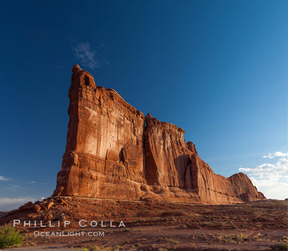 Tower of Babel in morning light. Arches National Park, Utah, USA, natural history stock photograph, photo id 27822