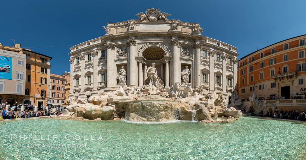 Trevi Fountain, Rome. Italy, natural history stock photograph, photo id 35574