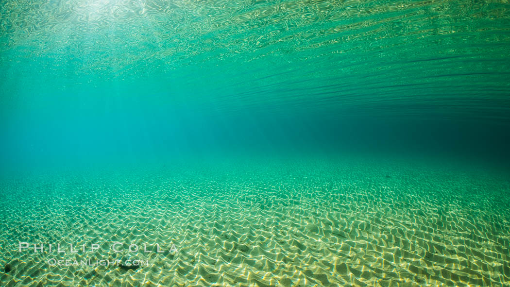 Underwater Light and Sand, Lake Tahoe, Nevada., natural history stock photograph, photo id 32327