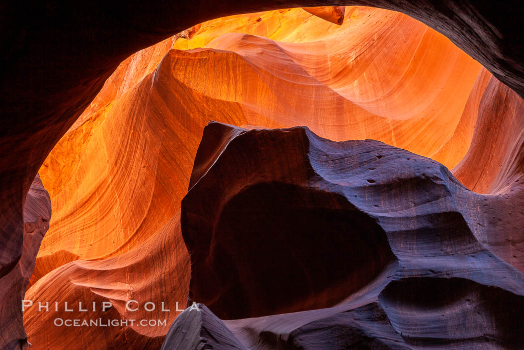 Upper Antelope Canyon slot canyon., natural history stock photograph, photo id 26626