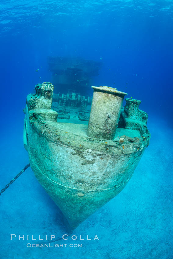 USS Kittiwake wreck, sunk off Seven Mile Beach on Grand Cayman Island to form an underwater marine park and dive attraction. Cayman Islands, natural history stock photograph, photo id 32144