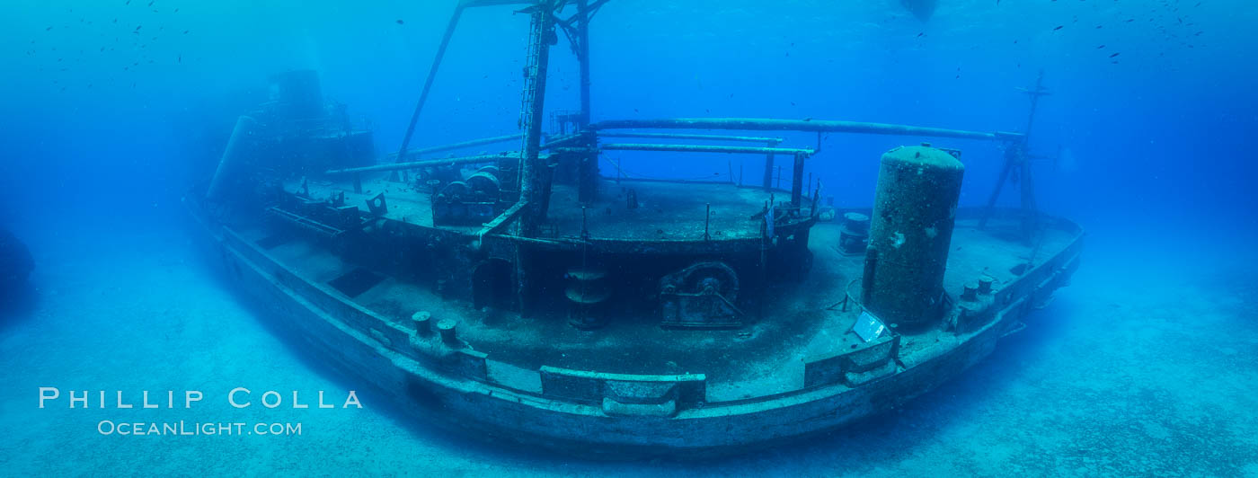 USS Kittiwake wreck, sunk off Seven Mile Beach on Grand Cayman Island to form an underwater marine park and dive attraction., natural history stock photograph, photo id 32255
