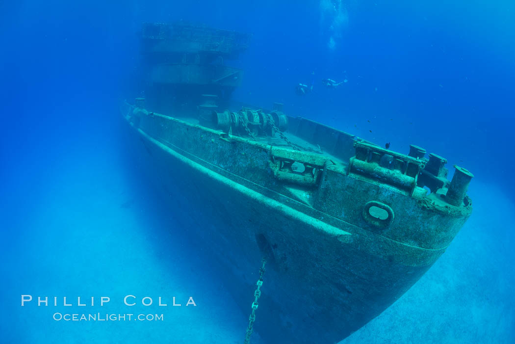 USS Kittiwake wreck, sunk off Seven Mile Beach on Grand Cayman Island to form an underwater marine park and dive attraction. Cayman Islands, natural history stock photograph, photo id 32145
