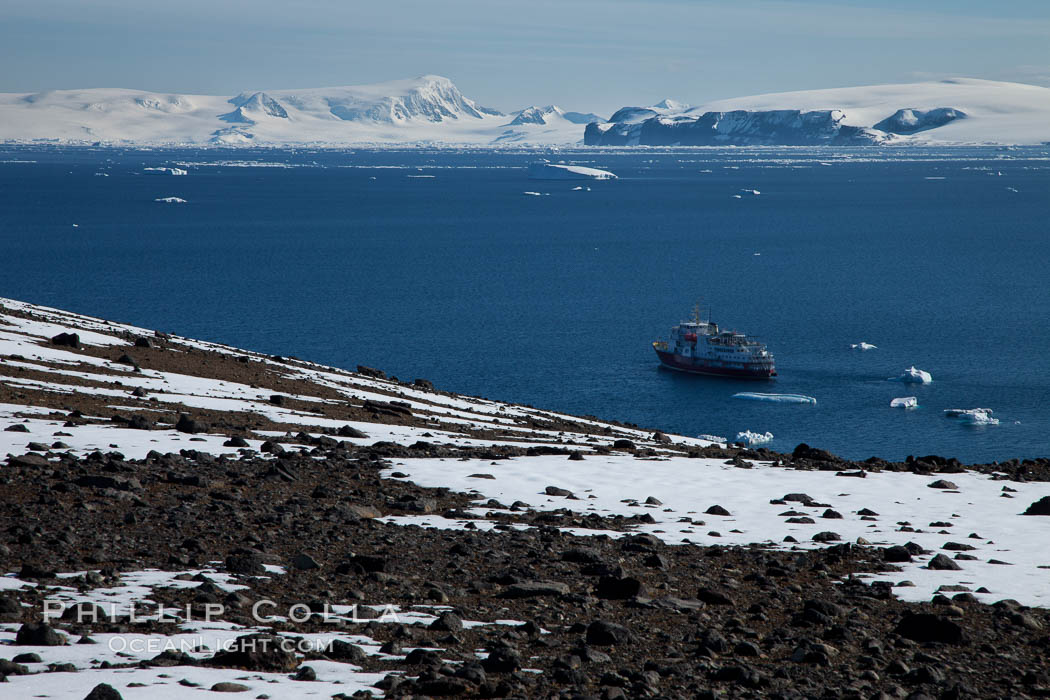 View from the summit of Devil Island. Antarctic Peninsula, Antarctica, natural history stock photograph, photo id 24881